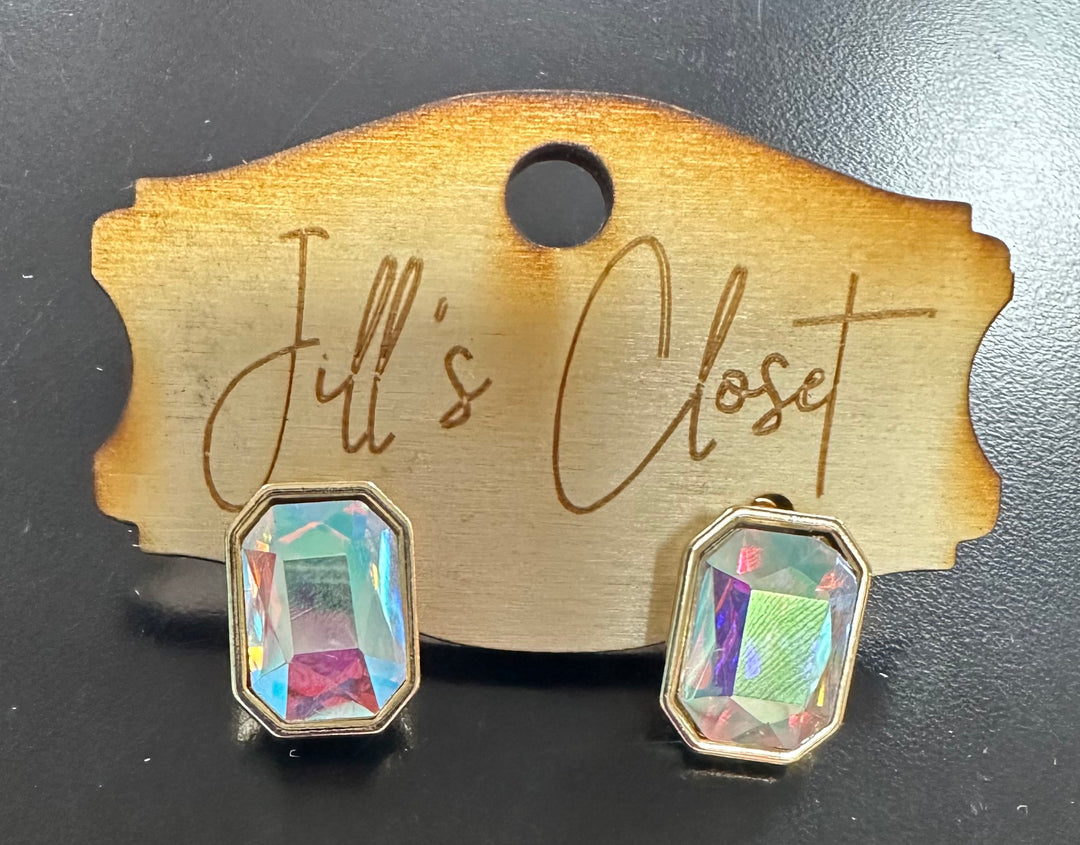 Iridescent Stud Earrings