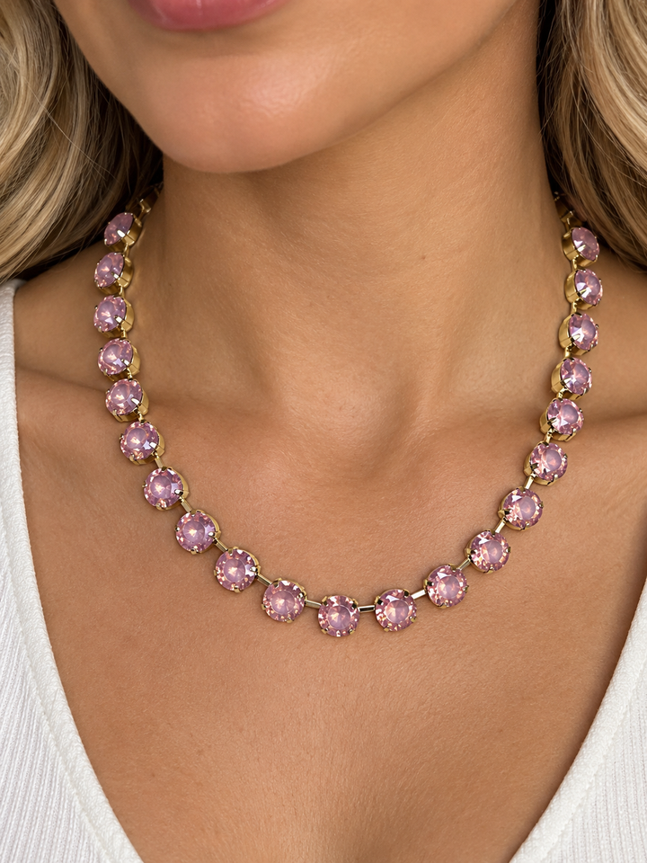 Faceted Crystal Pink Necklace