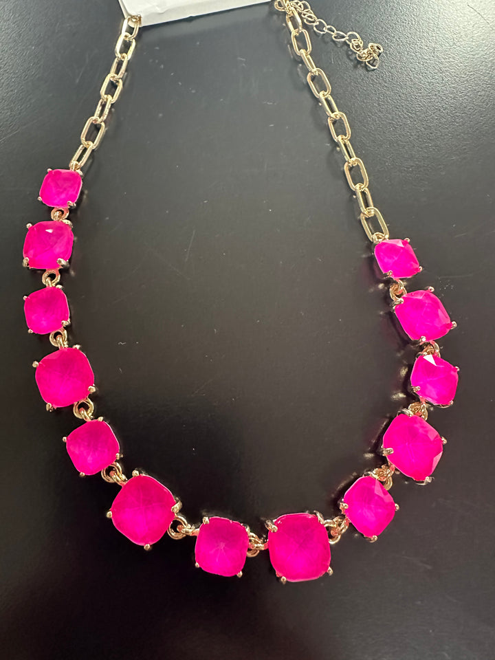 Sherbet Faceted Stone Necklace