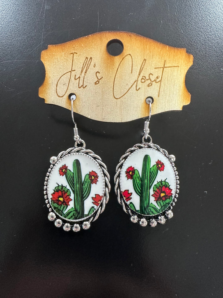 Cactus Fishhook Earrings