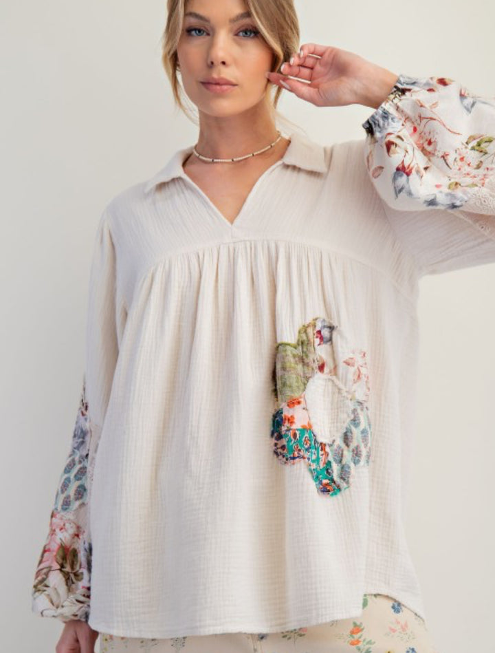 Boho Patchwork Blouse