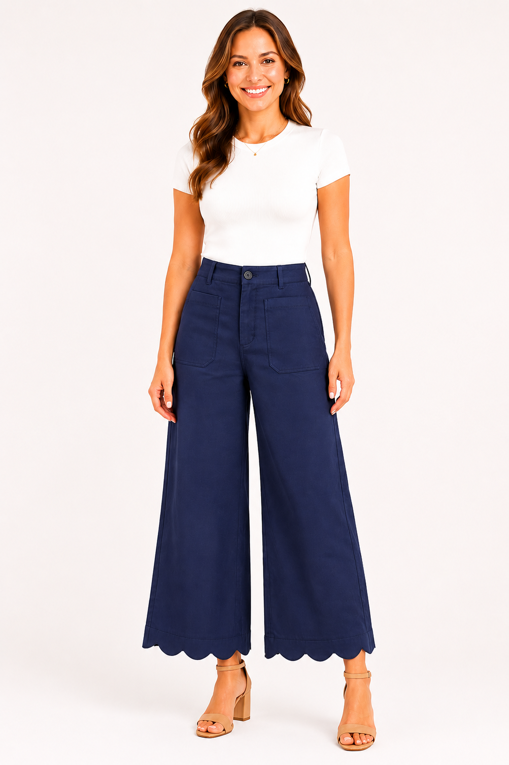 Sail Away Scallop Pants