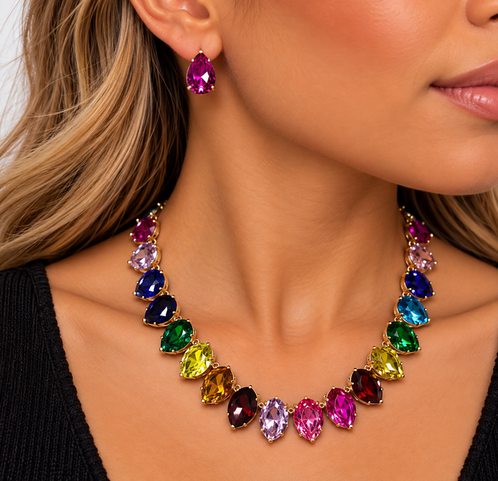 Rainbow Bling Necklace.