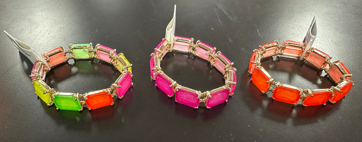 Sherbet Faceted Glass Bracelet