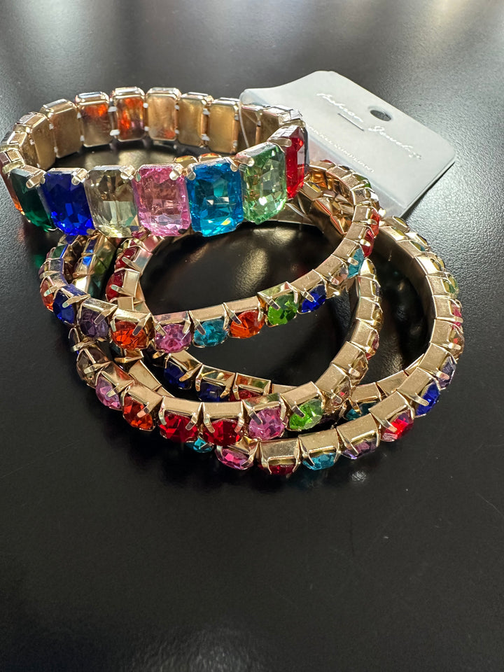 Rhinestone Bracelet 5 Stack