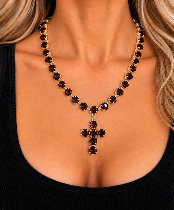 Crystal Cross Necklace