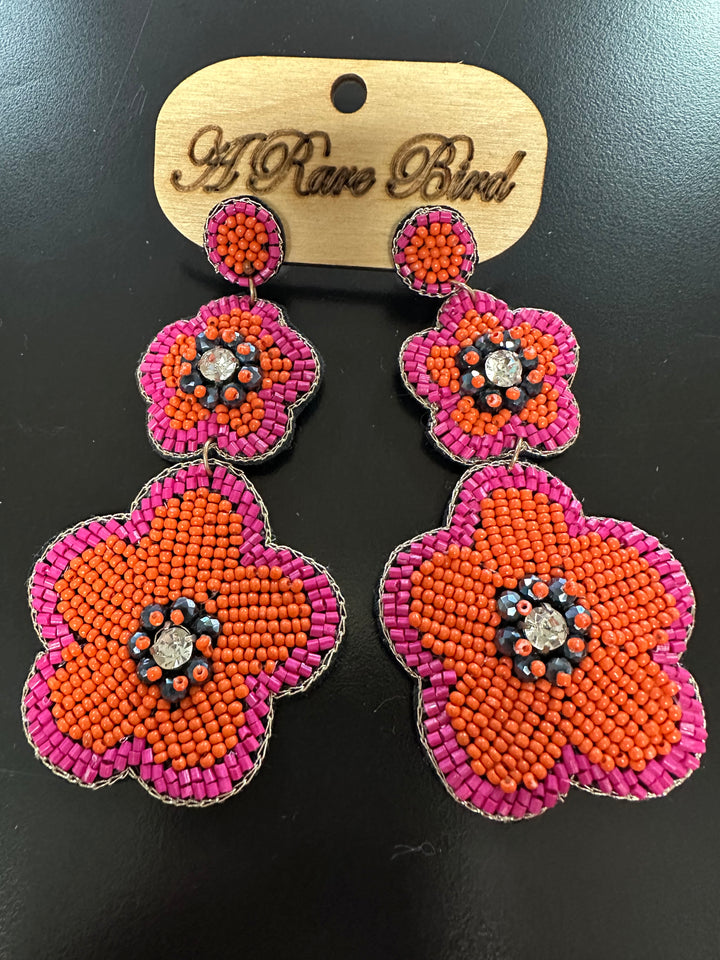 Beaded Flower earrings