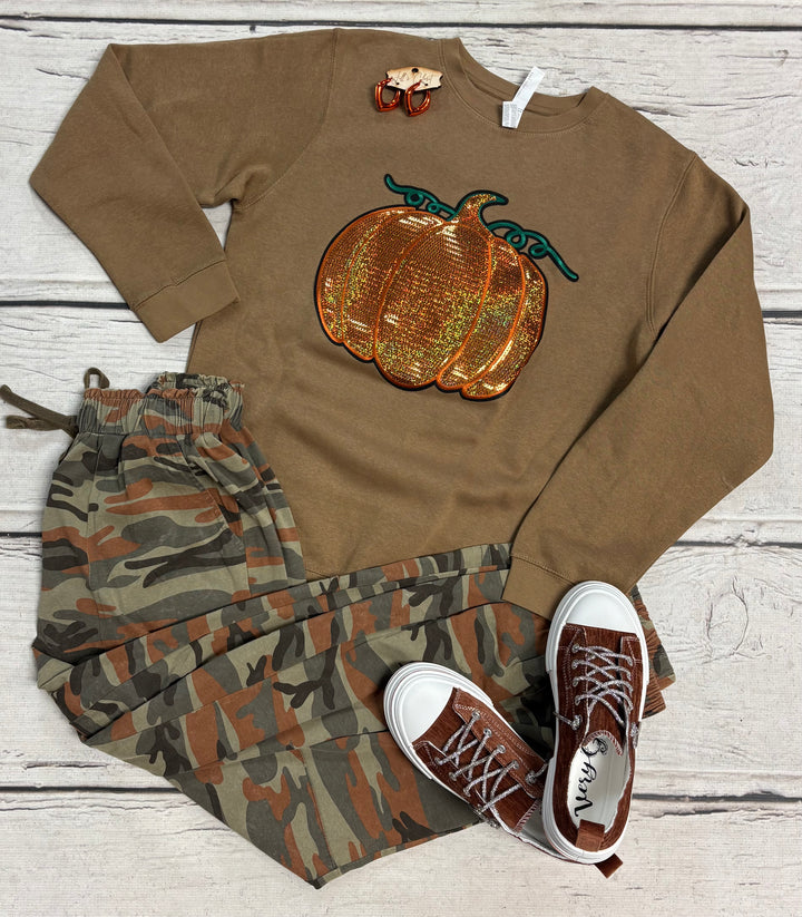 Sequin Pumpkin Sweatshirt