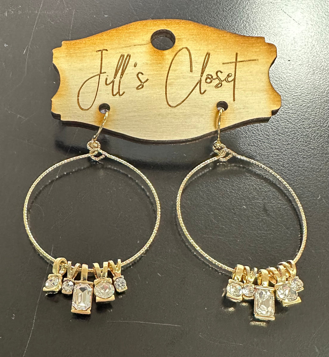 Hoop Earrings with Bling
