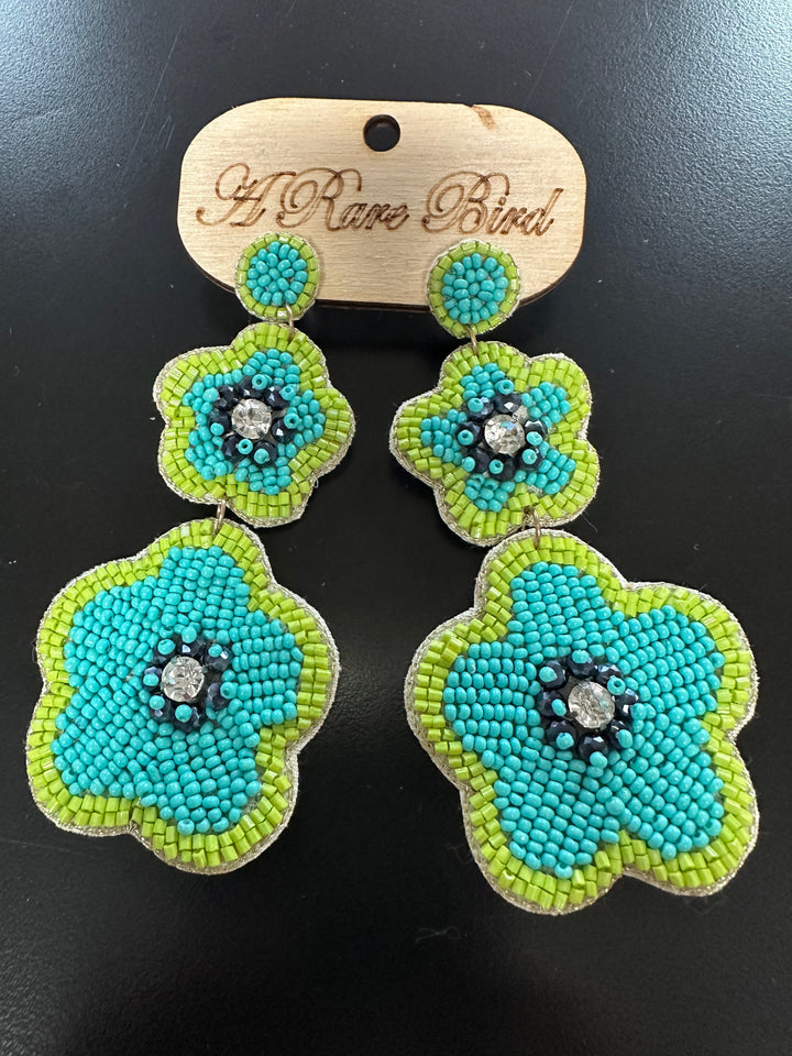 Beaded Flower earrings