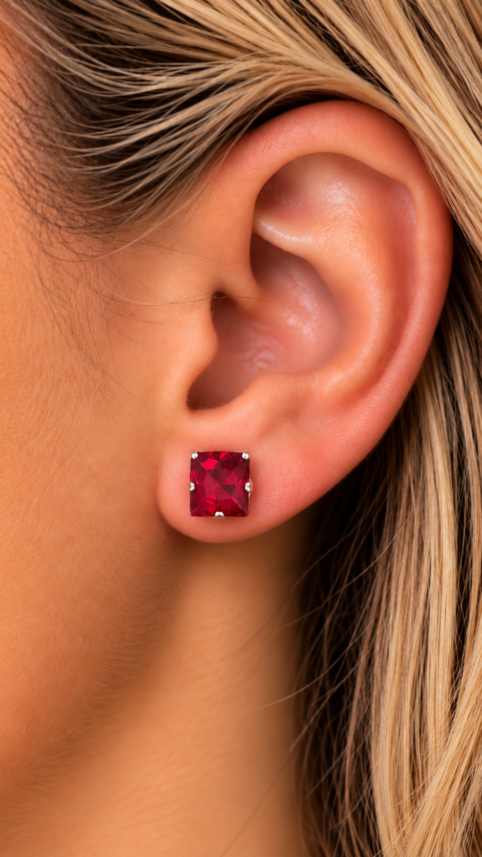 Square Bling Stud Earrings