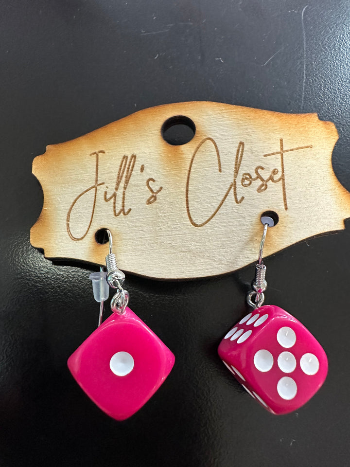 Colored Dice Earrings