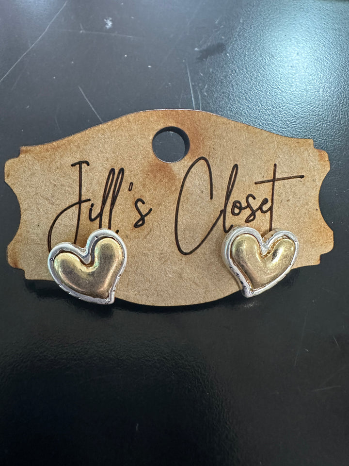 Small Heart Stud Earrings
