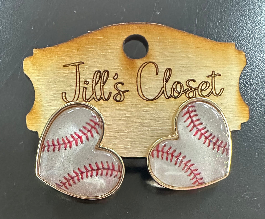 Sports Hearts Stud Earrings
