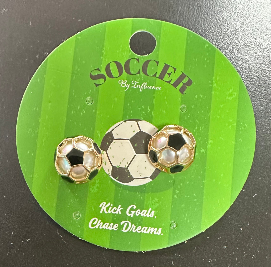 Soccer earrings