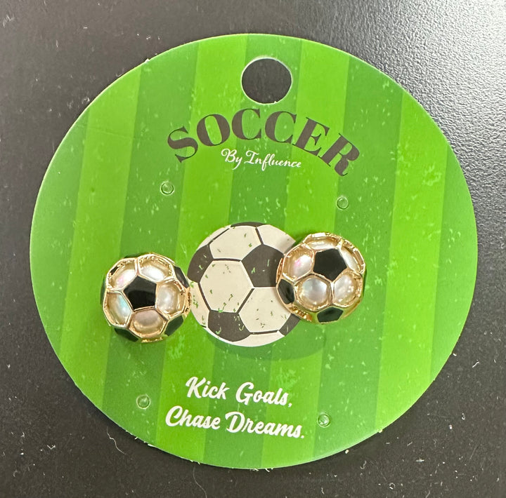 Soccer earrings