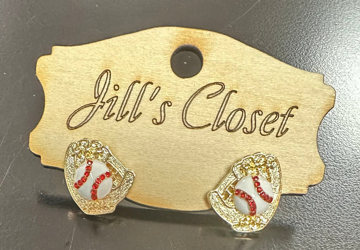 Baseball Stud Earrings