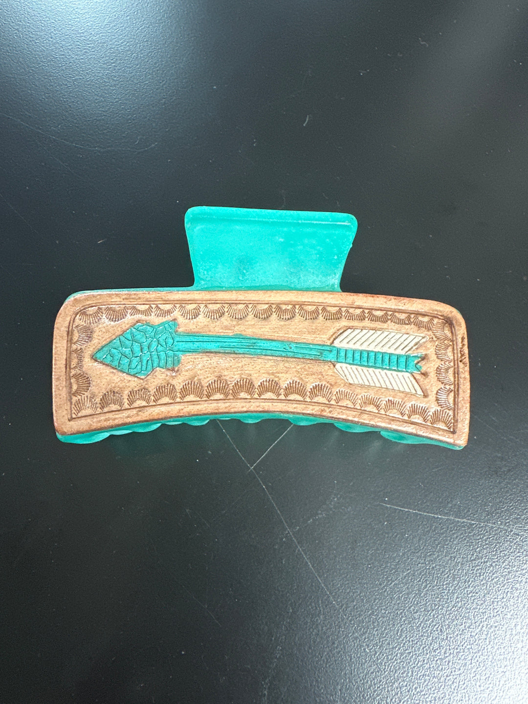 Leather hair clips