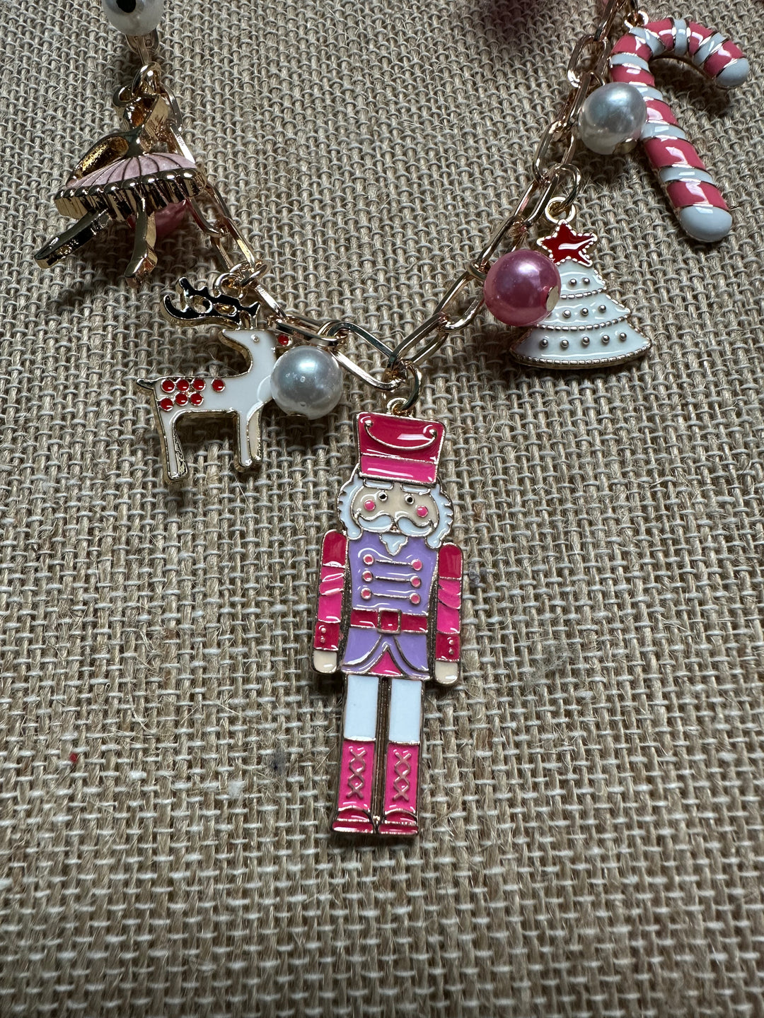 Nutcracker Enameled Charm Necklace