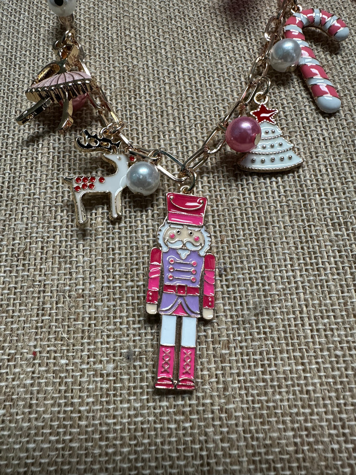 Nutcracker Enameled Charm Necklace