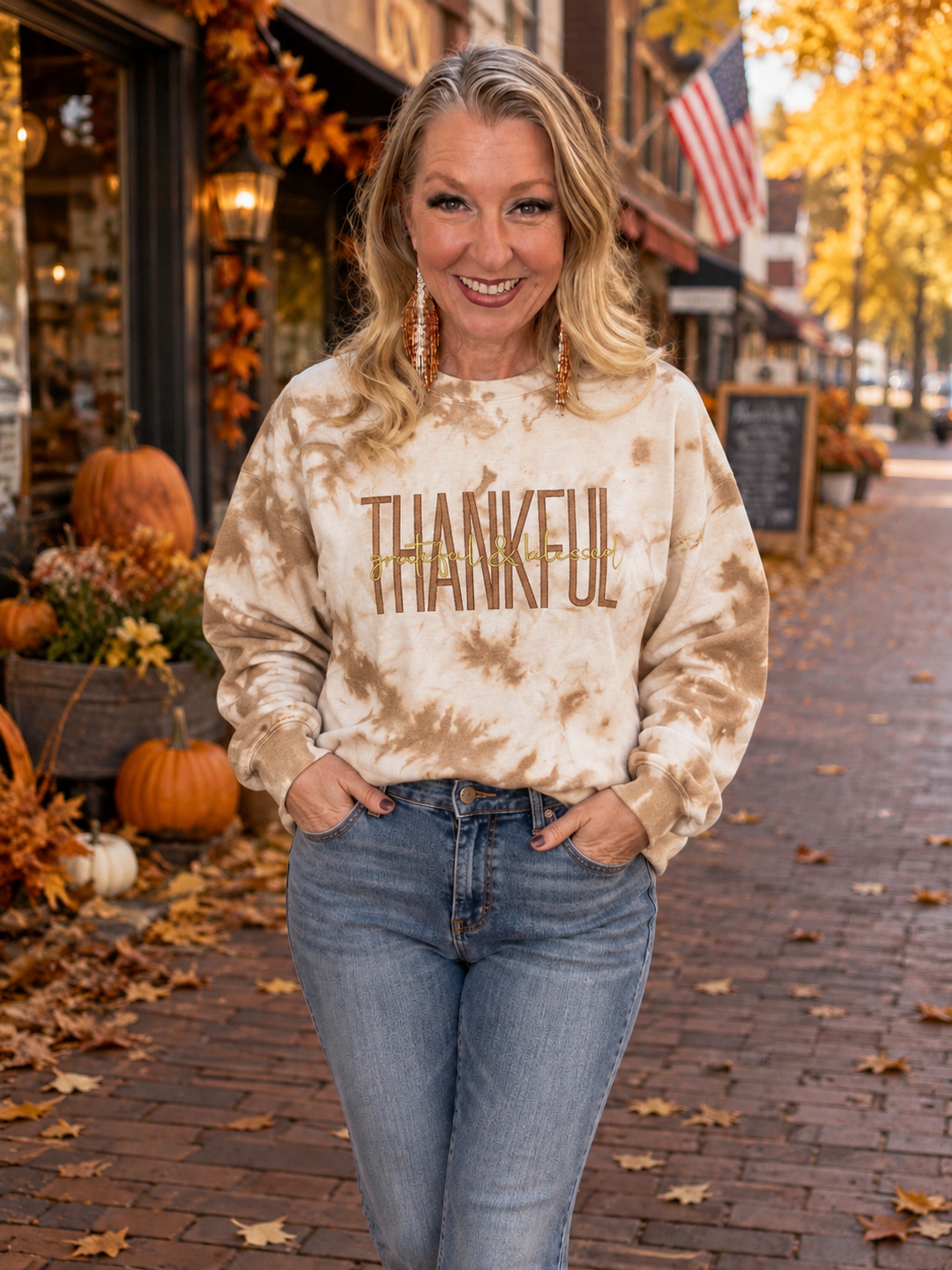 Thankful Embroidered Sweatshirt