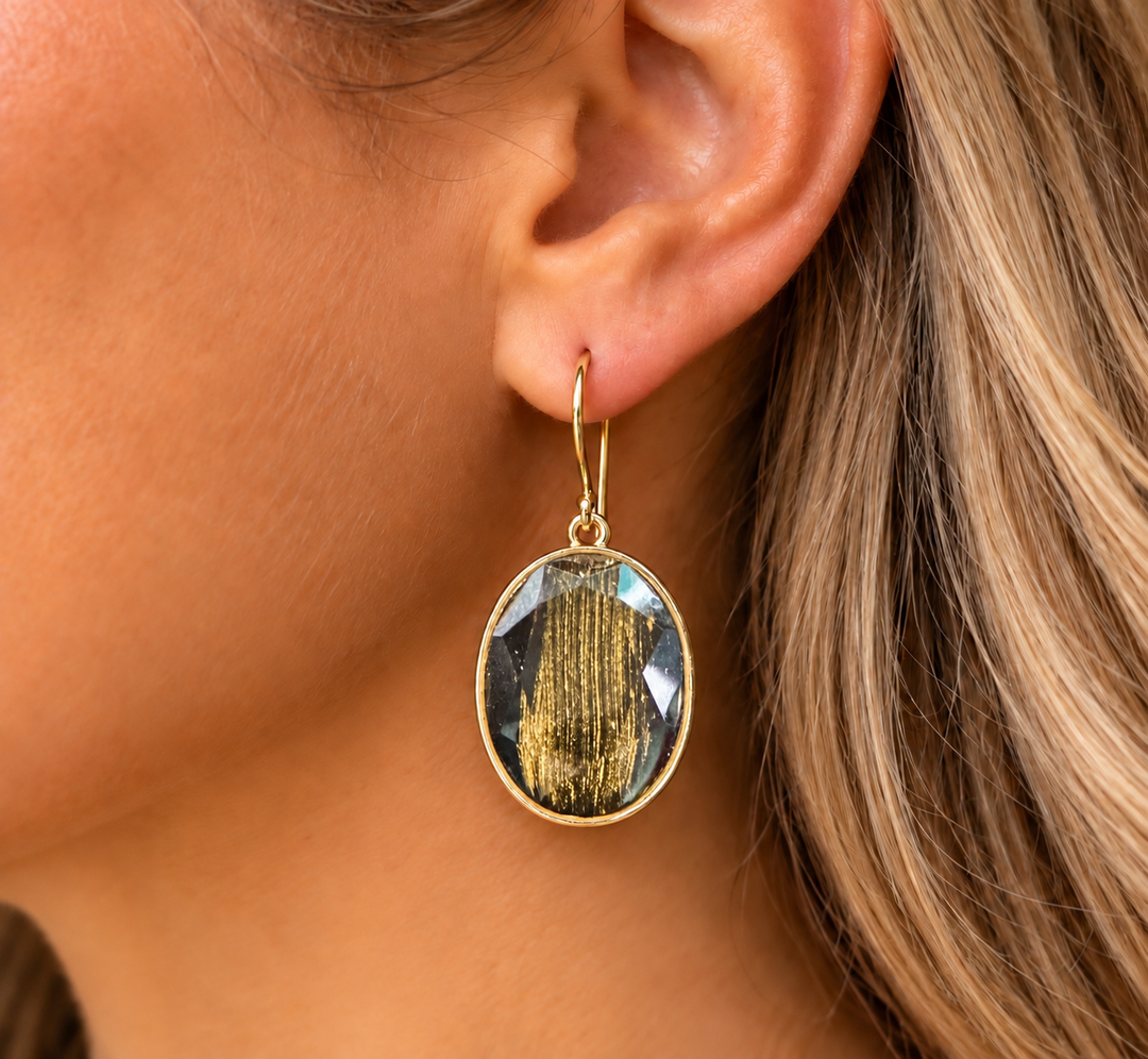 Abalone Look Earrings