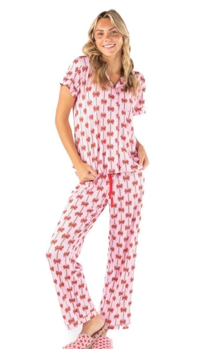 Christmas Bow Pajamas