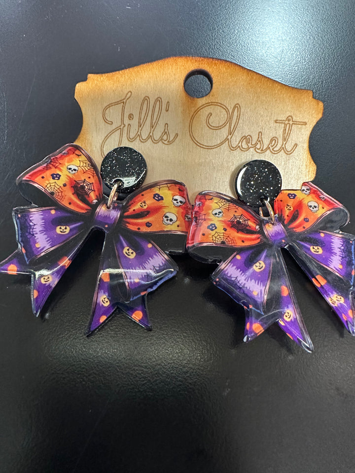 Halloween Bow Earrings
