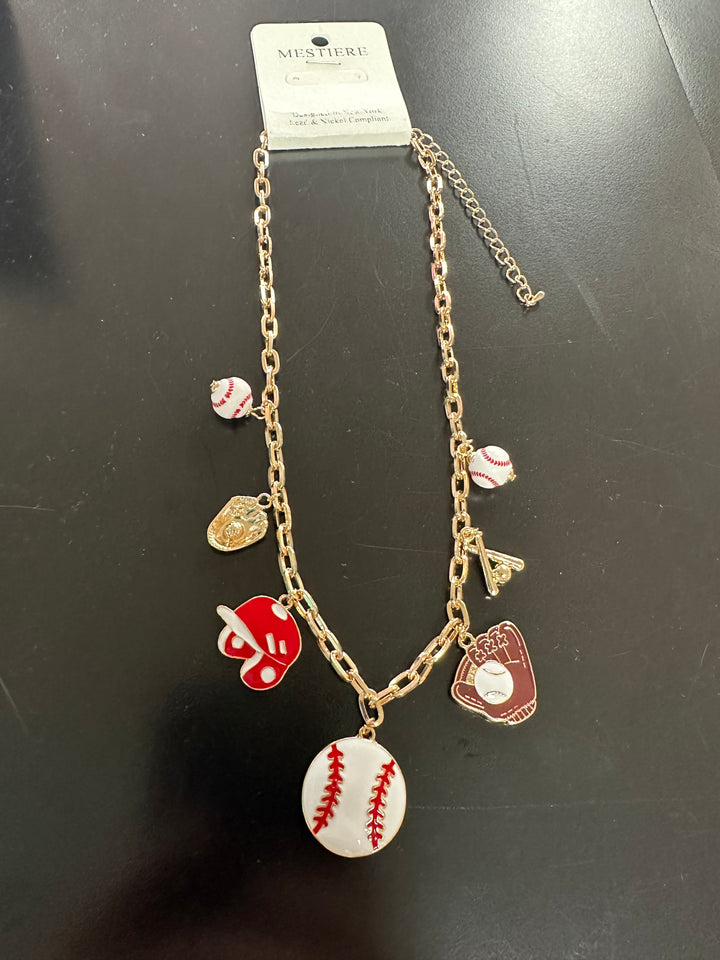 Baseball Charm Necklace