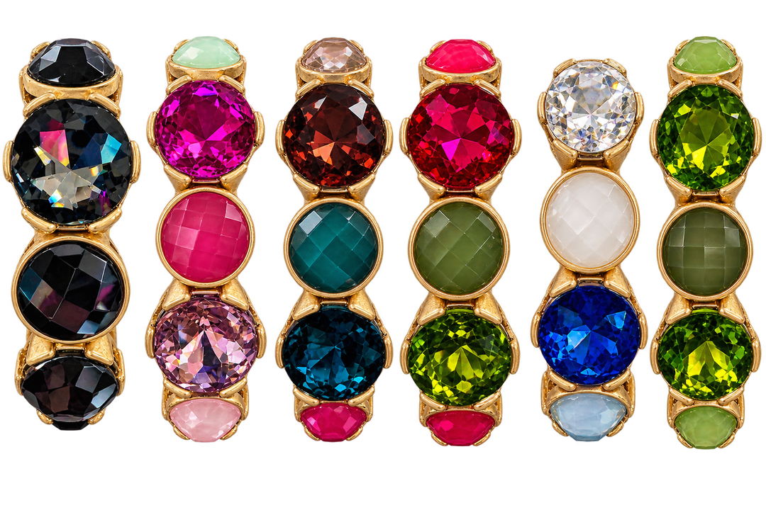 Lg. faceted Rd. stone Bracelets