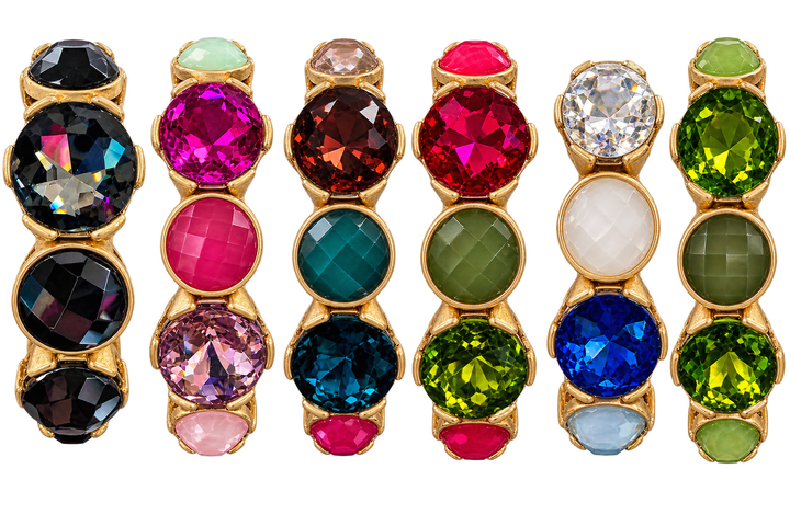 Lg. faceted Rd. stone Bracelets