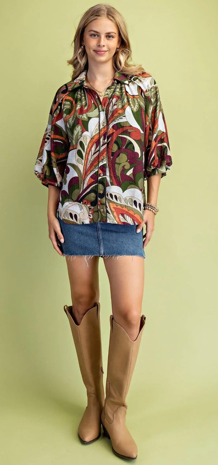 Olive Grove Blouse