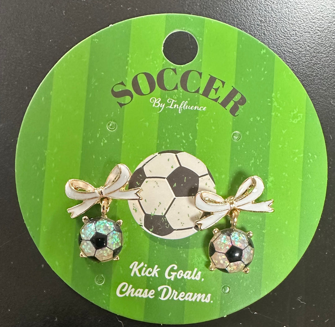 Soccer earrings