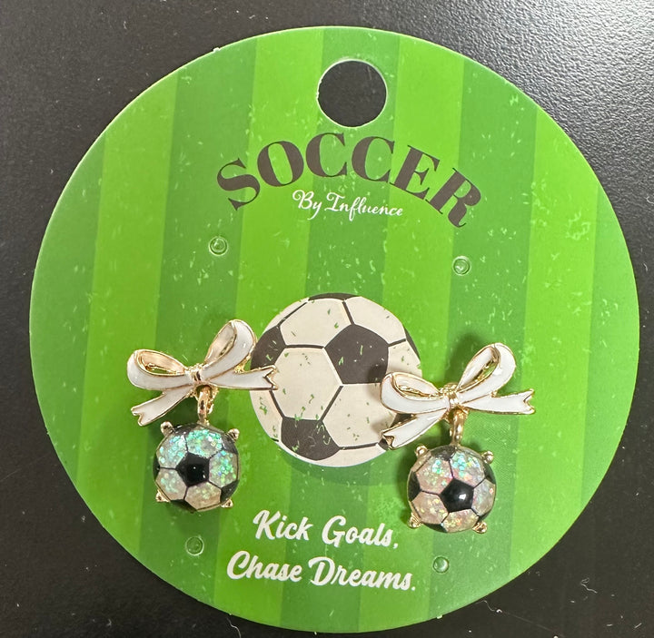 Soccer earrings