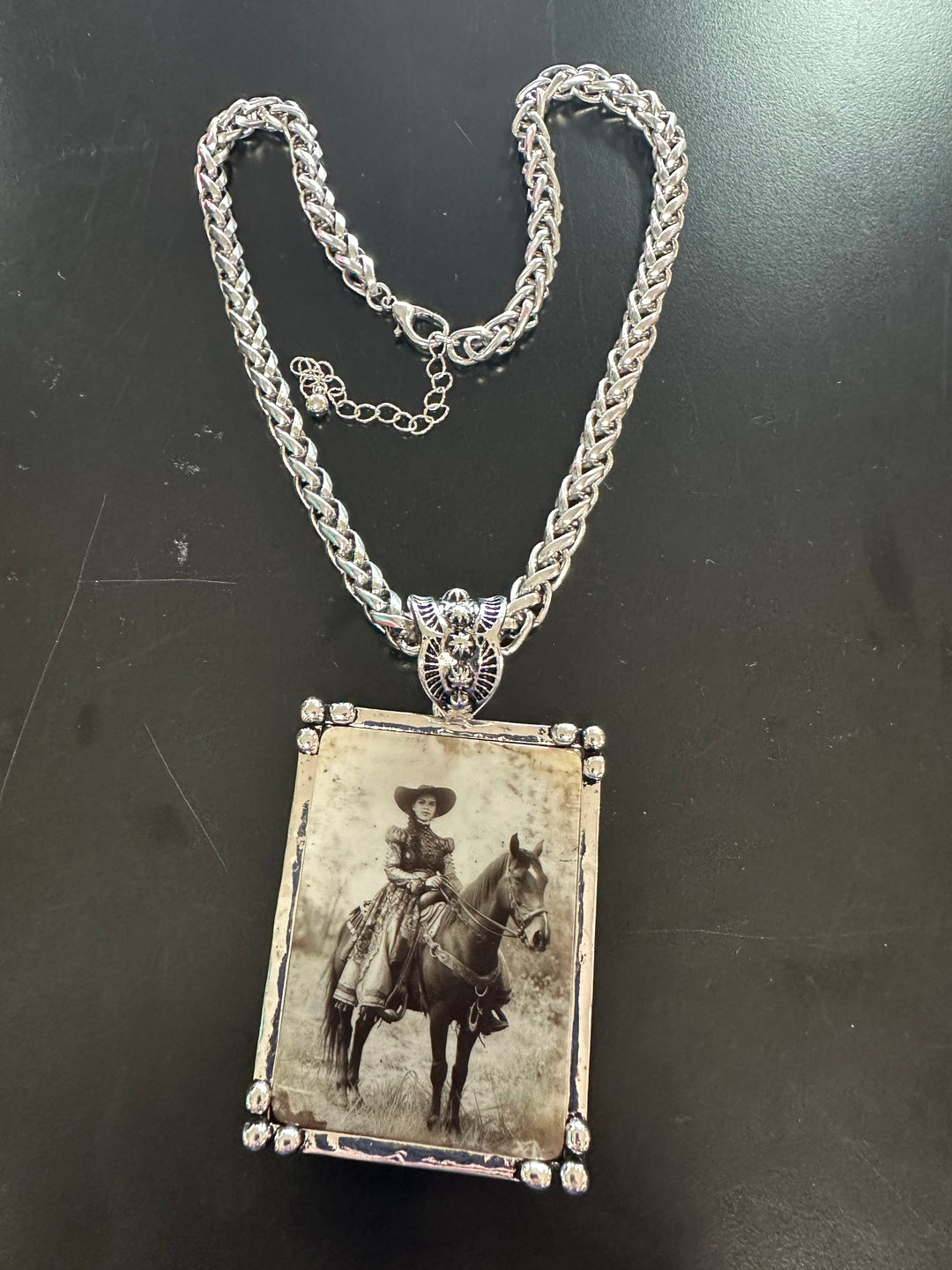 Western Photo Plaque Necklace