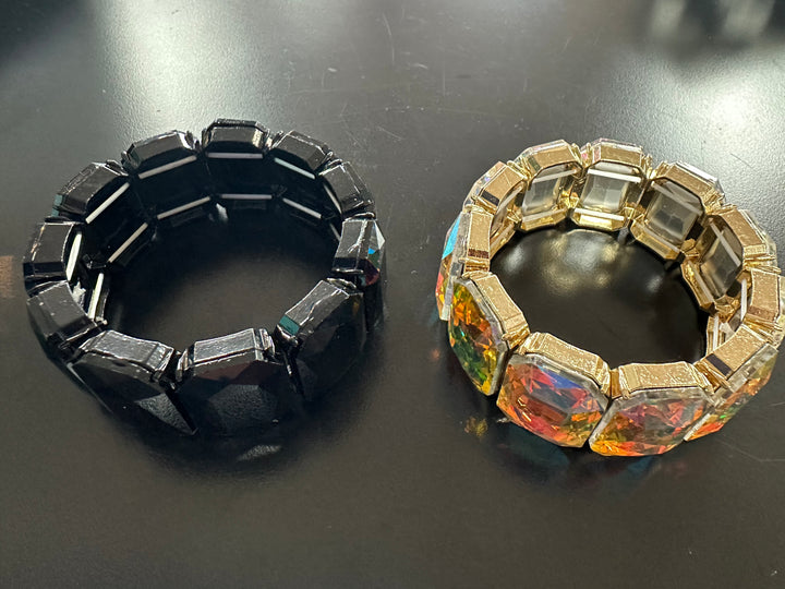 Lg. stone faceted Crystal Bracelets