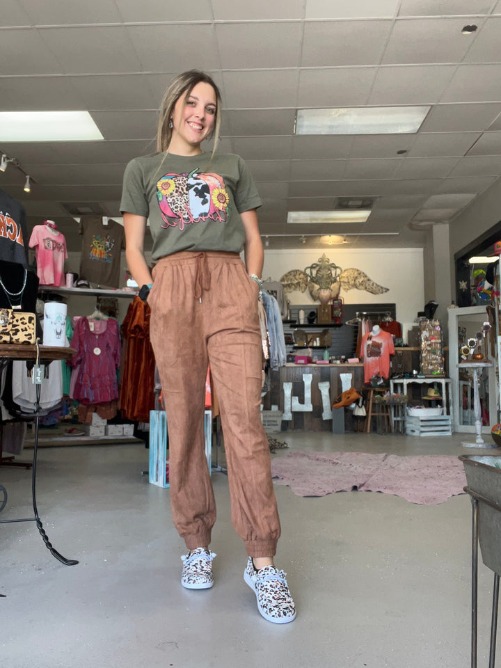 Cozy camel joggers