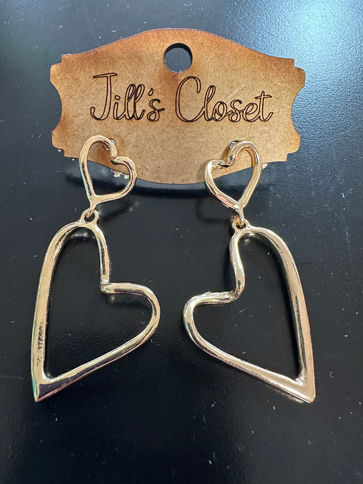 Freeform Heart Earrings