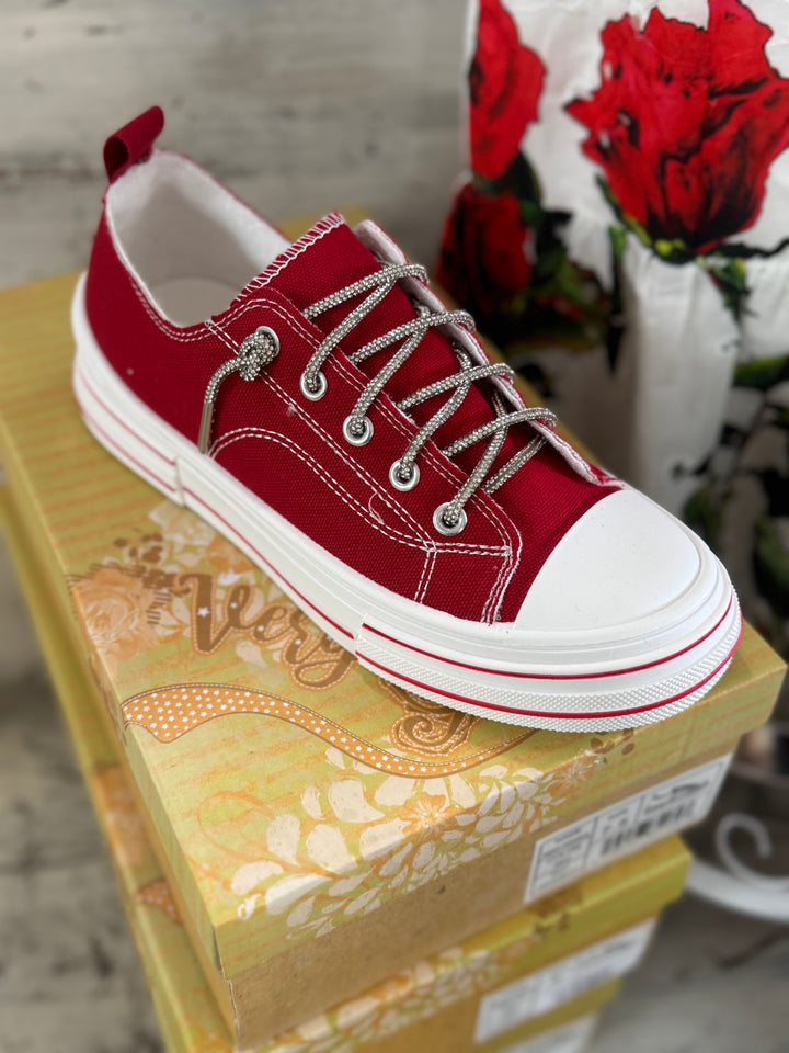 Red Sparkle Aman shoes