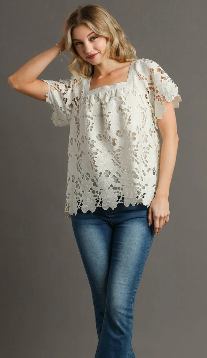 Hibiscus Lace Top