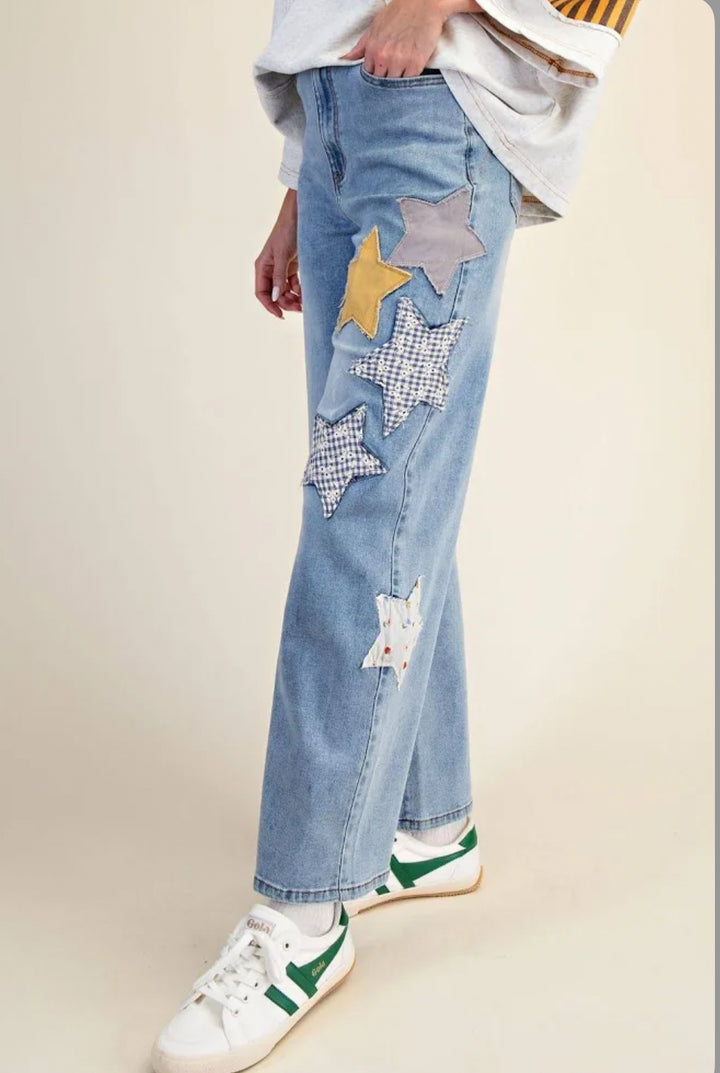 Gold Star Patch Jeans