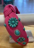 Turquoise Concho headband
