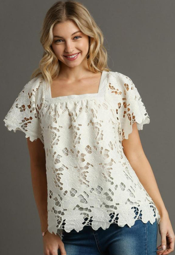 Hibiscus Lace Top