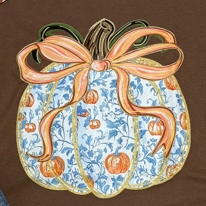 China blue pumpkin bow