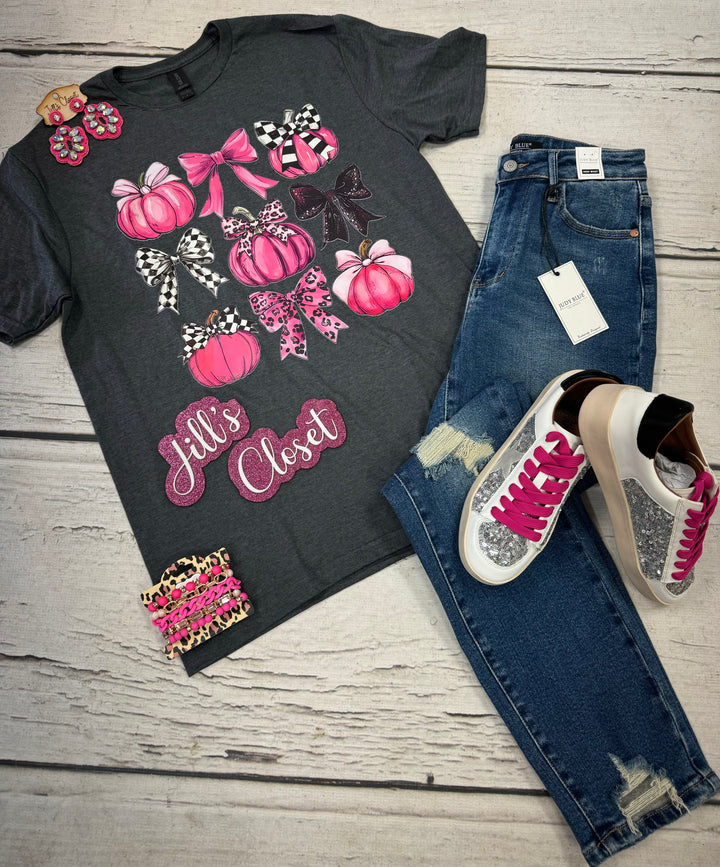 Pinky Checky Pumpkin tee