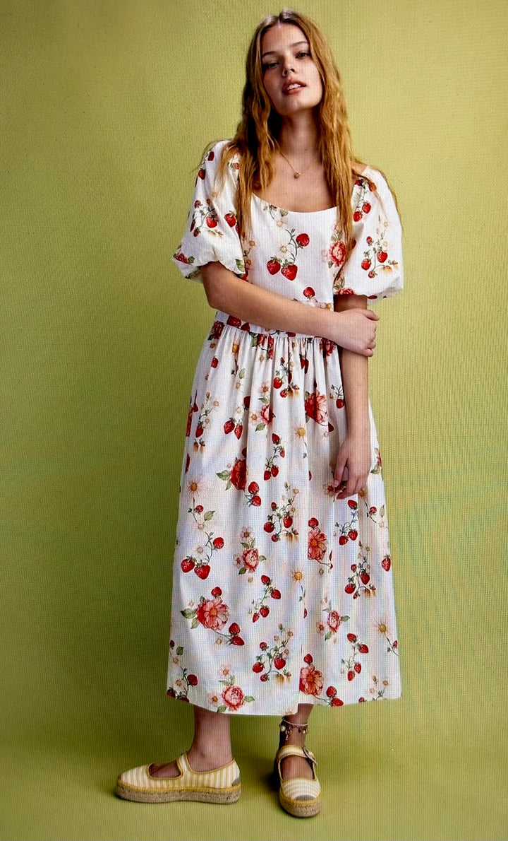 Strawberries and Roses dress