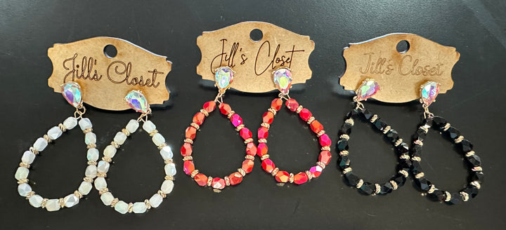 Beaded Loop Earrings