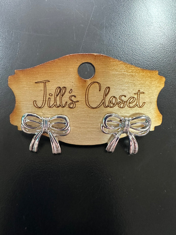 Gold or Silver Bow Earrings