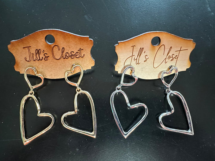 Freeform Heart Earrings