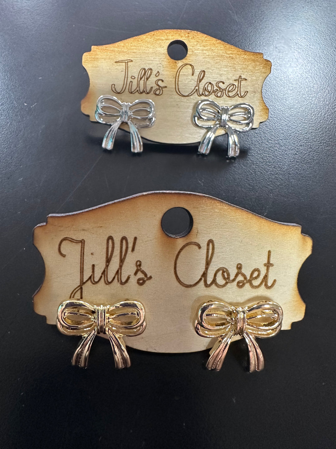 Gold or Silver Bow Earrings